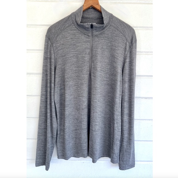 ICEBREAKER Merino 200 Half Zip 100% Merino Wool Base Layer Gritstone Heather - L - Picture 1 of 9